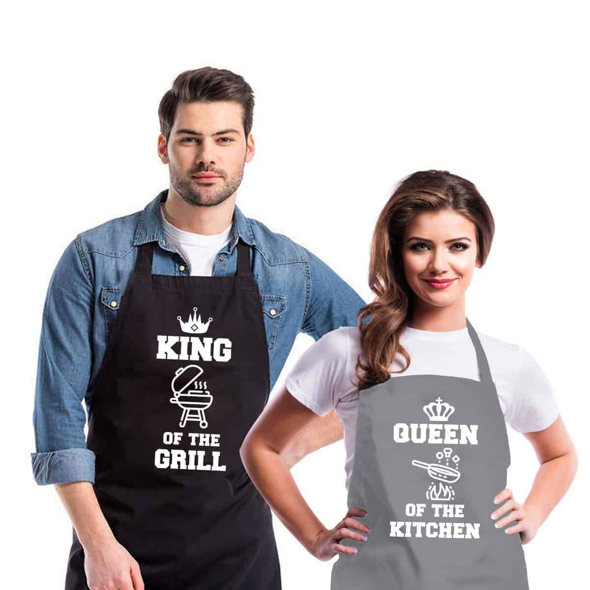 Divertenti Grembiuli da Cucina per Coppia Simpatici Grembiuli da Cucina Coordinati Anniversario Matrimonio Fidanzamento Nuziale Grembiule Regali di Natale