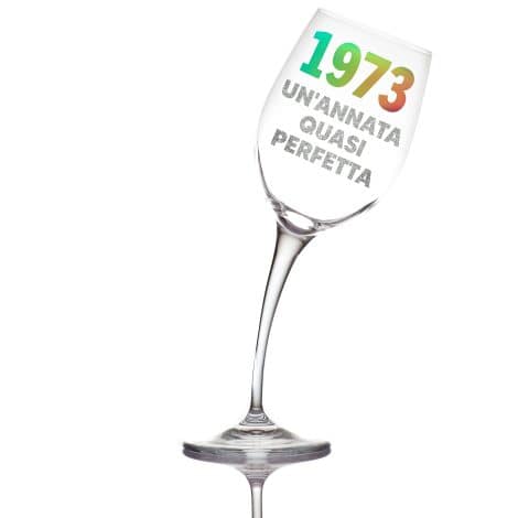 Calici da vino personalizzati Aurìca, regali originali piegati per uomini e donne – divertenti idee regalo per compleanno (50 anni).