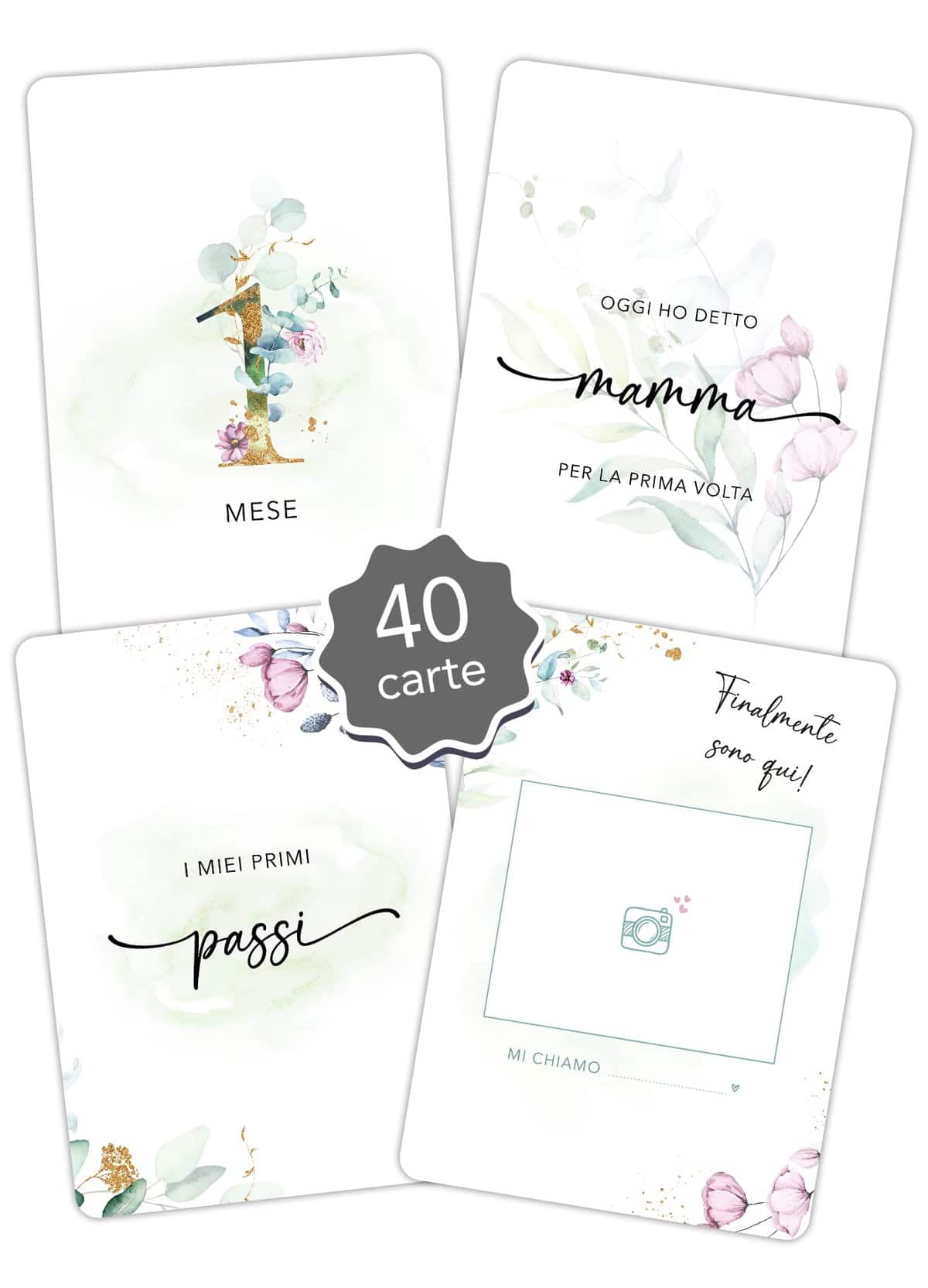 JoliCoon Milestone Baby Cards Italiano - Gravidanza regalo mamma - Scatola dei ricordi