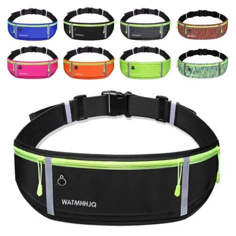 Marsupio Nero Impermeabile per Cellulare, Escursioni, Fitness, Viaggi, Corsa, Pocking, Accessori.