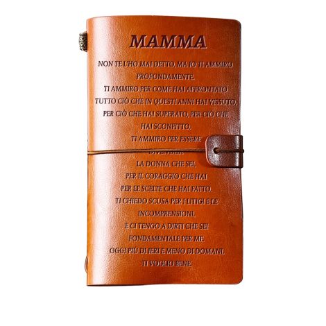 Diario in Pelle con Taccuino per Regalare alla Mamma nel suo Compleanno o alla Festa Della Mamma.