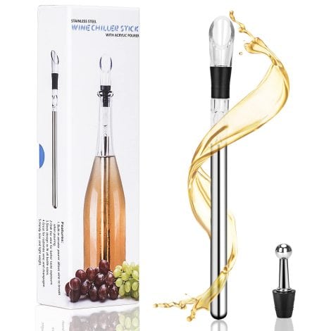 Frigo Vino Acciaio Inox con Beccuccio, ideale per bianco e rosso. Perfetto regalo per amanti del vino.