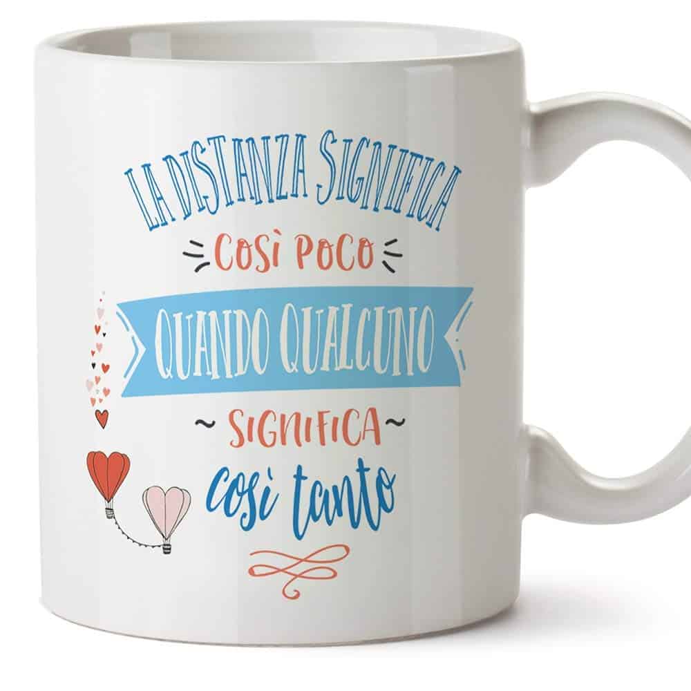 MUGFFINS Tazza San Valentino (Ti amo) - la distanza significa così poco quando… - Idee Regali Anniversario Originali per Lui/per Lei/Ragazzi/Fidanziati