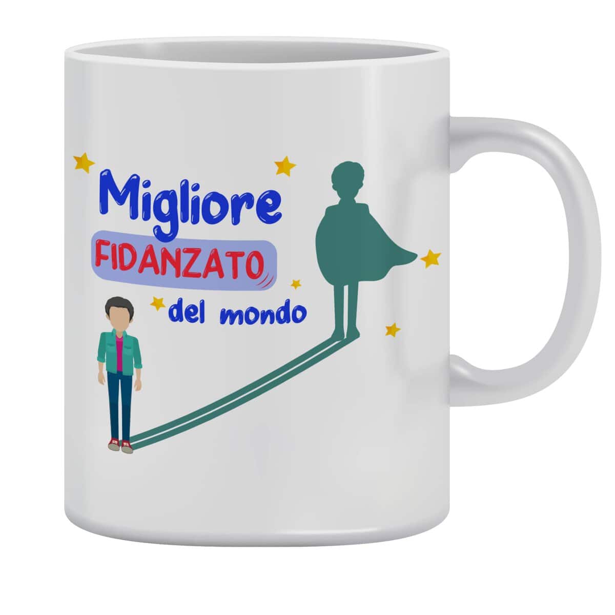 ÏMPRÜM Tazza Fidanzato, Idea Regalo Festa Di Compleanno,Idee Regali Originali Natale, Tazzina Per Un Super Fidanzato, Tazza Fidanzato Migliore Del Mondo, Tazza In Ceramica (MIGLIORE FIDANZATO)