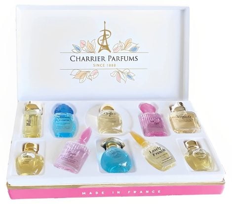 Cofanetto Miniature Preziosa Collezione con 10 Eau de Parfums di Charrier Parfums – 58.8 ml.