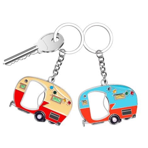 Portachiavi Apribottiglie Divertenti – Regalo Utile per Compleanni, Papà, Campeggio – 2 Pezzi, Domemit