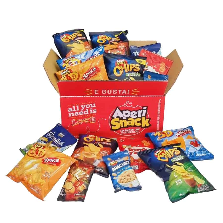 APERIBOX HOME EDITION - AP18.001.22 - Box di Snack salati, Patatine e Stuzzichini fantastica per aperitivo fai da te, ottima come idea regalo