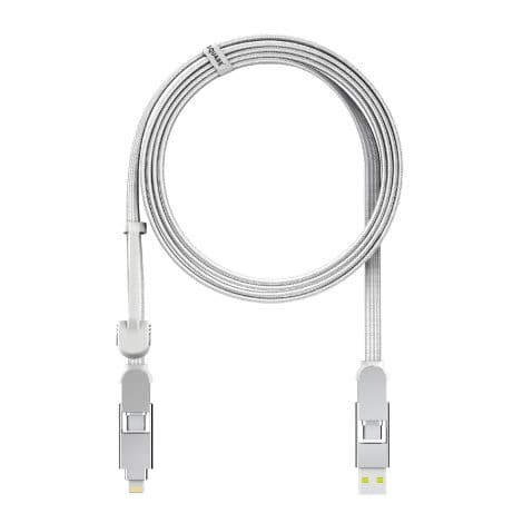 Cavo USB Type C inCharge XL 200 cm – Accessorio Multiuso per Caricamento, Regalo Tecnologico, Bianco.