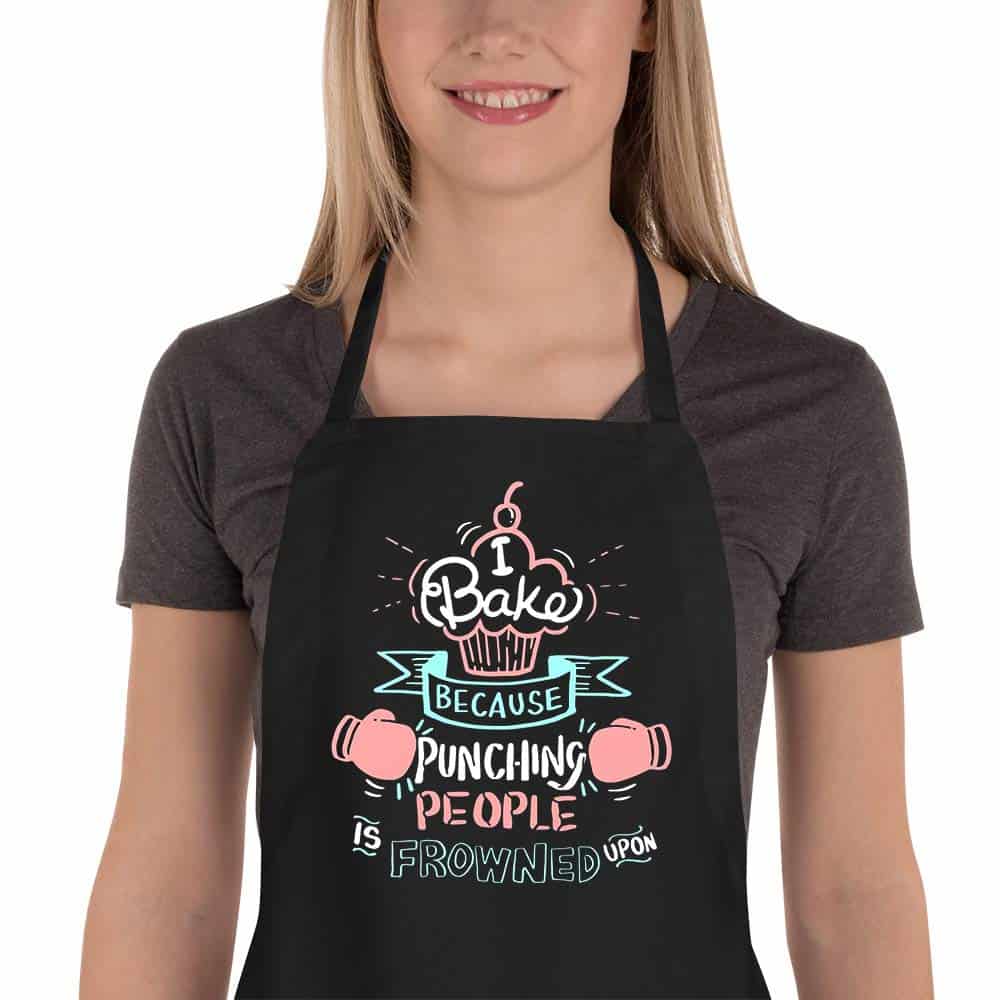 Saukore Divertente Grembiule da Cucina Regolabile per Donne e Uomini con 2 Grandi Tasche Professionali per Cuocere e Cucinare, Idea Regalo per Panettieri