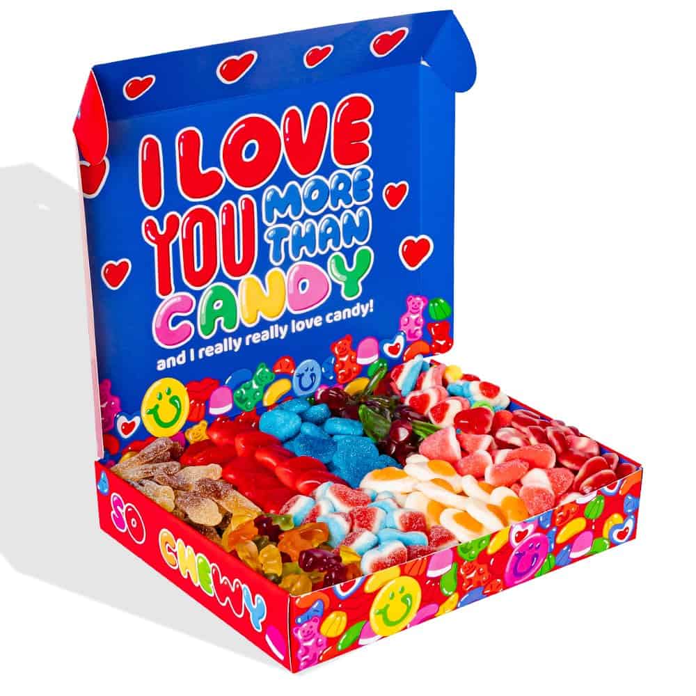 Wunnie box by American Uncle – Idea Regalo San Valentino per lei o per lui, fidanzato o fidanzata, regalo anniversario – box caramelle San Valentino da 1kg