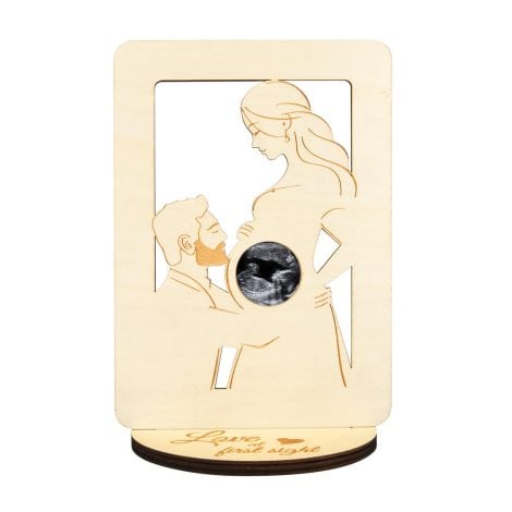 Cornice in legno per foto ad ultrasuoni, perfetta per le neo-mamme, regalo ideale per il baby shower.