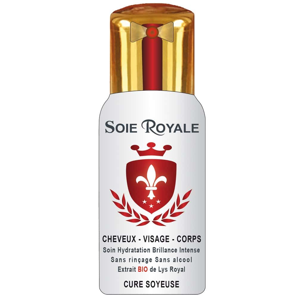 Seta Reale Soie Royale Cure Soyeuse 66 ml, Estratto BIO di Giglio Regale, Proteine della Seta, Vitamine E-F, Trattamento Capelli Viso Corpo, Nutre, Idrata, districa con Brillantezza Intensa, Senza Alcool