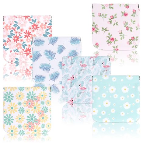 Confezione Mini di 6 Borsette Trucco Portatili in PU per cosmetici donne ragazze in 6 colori.