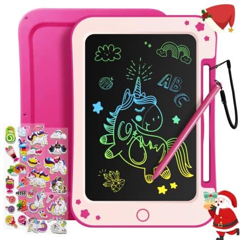 TEKFUN Tavoletta Magica LCD 8,5″ per Bambini, Lavagna Cancellabile e Giocattolo educativo (Rosa).