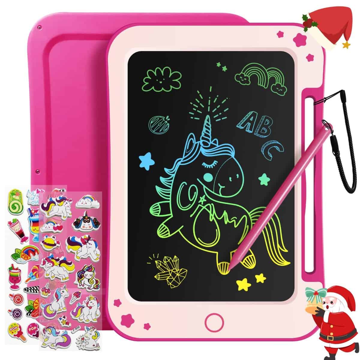 TEKFUN Tavoletta Grafica Bambini 8,5 Pollici LCD Lavagna per Bambini, Lavagna Cancellabile Bambini, Giocattolo per 3 4 5 6 7 anni Bambini Regali di Compleanno per Ragazzi e Ragazze (Rosa)