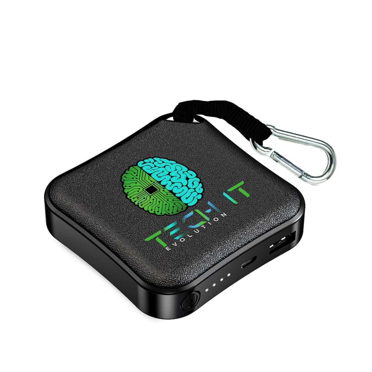 Tech It Power Bank 10000 mAh, USB-A Con Moschettone. Power Bank Mini Ultra Leggero, Comodo, Compatto. Power Bank iPhone 14 13 12 Pro Max X 8, Samsung, Huawei, iPad