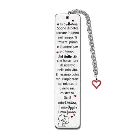 Segnalibro Personalizzato per Mio Marito: Amore Romantico per San Valentino, Anniversario di Matrimonio o Natale.