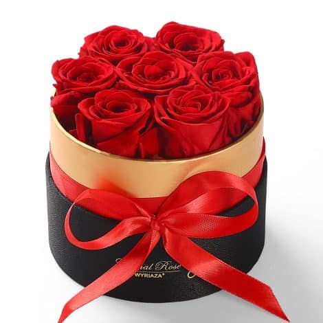 Rosa Rossa Stabilizzata Eterna – Fiori Veri Rose Rossa, perfetto regalo per Donna, Mamma, Moglie, Fidanzata. Compleanno, Anniversario, Natale, San Valentino, Festa della Nonna.