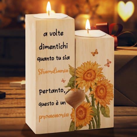 Regali per ragazze speciali: candelabro a cuore, per compleanni o come segno di amicizia.