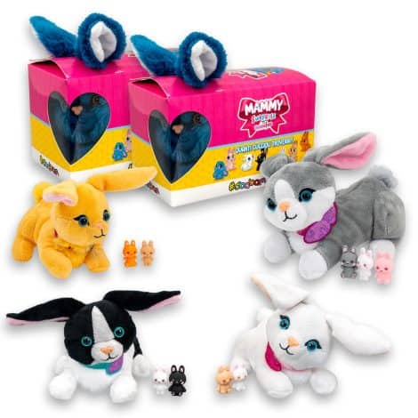Coniglietto Sorpresa di Mammy Sbabam: morbidi giochi per bambini con mini cuccioli, regalo ideale per i piccoli.