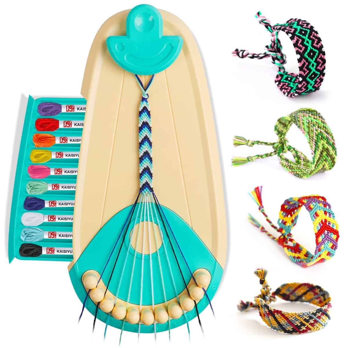 Kit per Braccialetti Ragazza, Braccialetti Amicizia Bambini 5-12 Anni, Kit Artigianali Bracciali Intrecciati Tessuto Braccialetto Fai da Te, Idee Regalo Bambina 6 7 8 9 10 11 12 Anni Compleanno