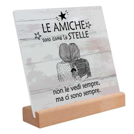 Regalo di compleanno per la migliore amica: Placca acrilica con idee regalo per nonna, amiche, Natale, laurea e l’amicizia.
