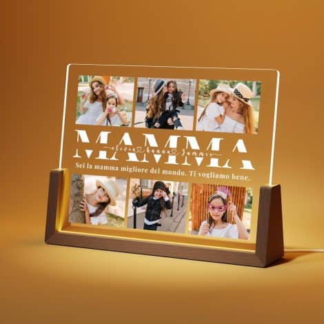 Lampada Foto Personalizzata: Il Regalo Perfetto per Mamme! Originale, unico e perfetto per Natale o la Festa della Mamma.