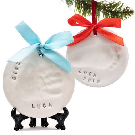 Kit per impronta mani e piedi neonati, perfetto come idea regalo per la nascita, il battesimo o il Natale.