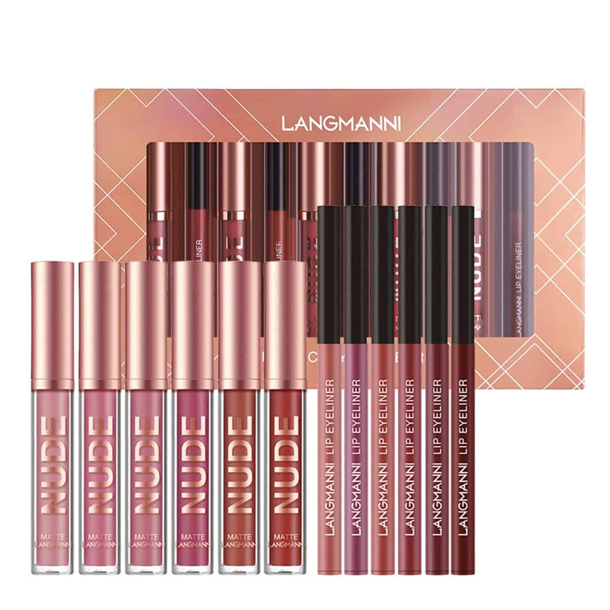 Set di Lucidalabbra Opaco Idratante, FantasyDay 12 Pcs Rossetto Matte Lunga Durata Liquido Kit Rimpolpante Tinta Labbra - Compleanno Trucco Regalo Rossetti lipstick Lipgloss Makeup per Donna Ragazze