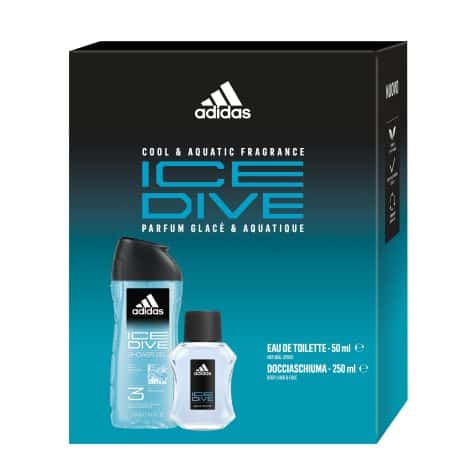 adidas Set Regalo Uomo Ice Dive, profumo 50 ml e doccia 3in1 250 ml