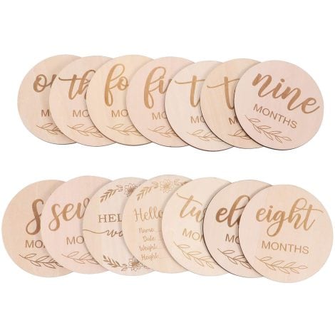 Cartoline dei traguardi del bambino, 1 set, 10 × 10 cm, set per neonati, scatola per ricordi del neonato, regali per neonati.