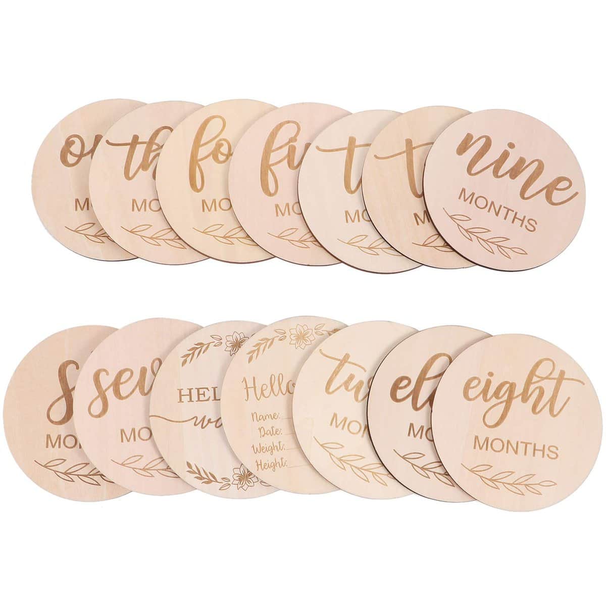 Toyvian Bambino Milestone Carte, 1 Set, 10 × 10 Centimetri, Set Neonato, Scatola ricordi Neonato, Scatola dei ricordi Neonato, Milestone Baby Cards, Regali Neonati