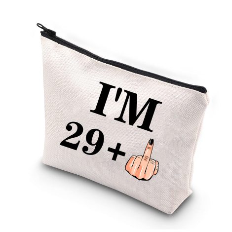 Borsa trucco compleanno 30°, PLITI, regalo perfetto per donne di 30 anni, 29+1, 30° pietra miliare compleanno.