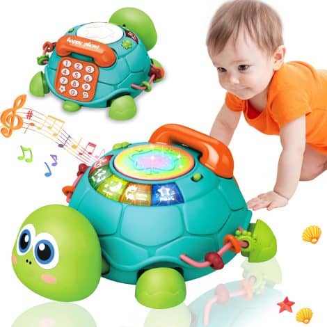 Gioco Bambini 18 Mesi, 2 3 Anni, Regalo di Compleanno per Ragazzi con Effetti Luminosi/Sonori, Imparando Animali/Numeri/Lettere/Telefono.