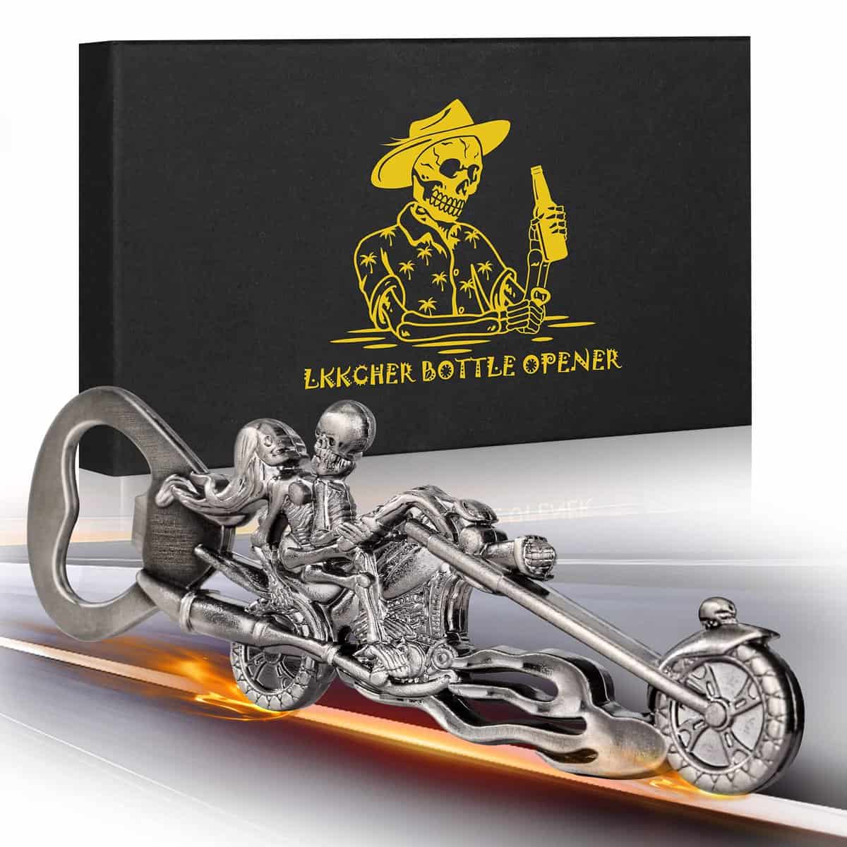 LKKCHER Apribottiglie di Birra Cavaliere Scheletro, Regali da Fare al Papà, Idee Regalo Uomo Compleanno, Regalo Festa del Papà, Regalo Originale Uomo, Regali per Papà/Lui, Regalo di San Valentino