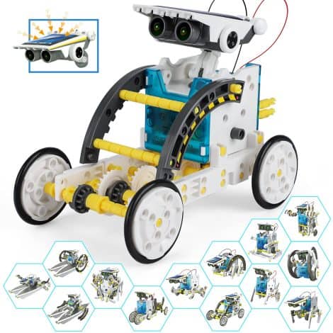Robot Solare 13 in 1: Regalo Educativo per Bambini di 10-14 Anni, Giocattolo Costruzioni ed Esperimenti Scientifici.