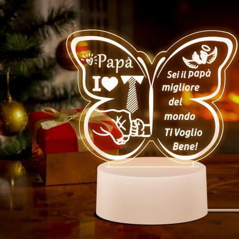 TIDRT Regalo Festa del Papà – Luci Notturne Acrilico da Figlio, Compleanno.
