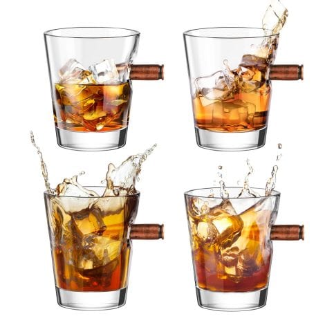 Set di bicchieri per whisky Kollea con proiettili veri calibro 308, personalizzati per uomini.
