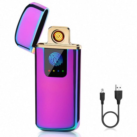 Accendino Elettrico USB per signora, ricaricabile e antivento. Ideale per candele, cucina, barbecue, campeggio. Regalo speciale per compleanno.