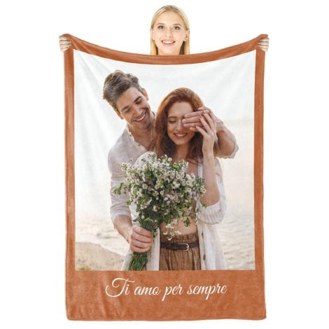 Idee Regalo Personalizzate: Coperta con Foto per Compleanni, Anniversari; Regali Originali per Lui, Lei, Fidanzato/a, Donna, Amica.