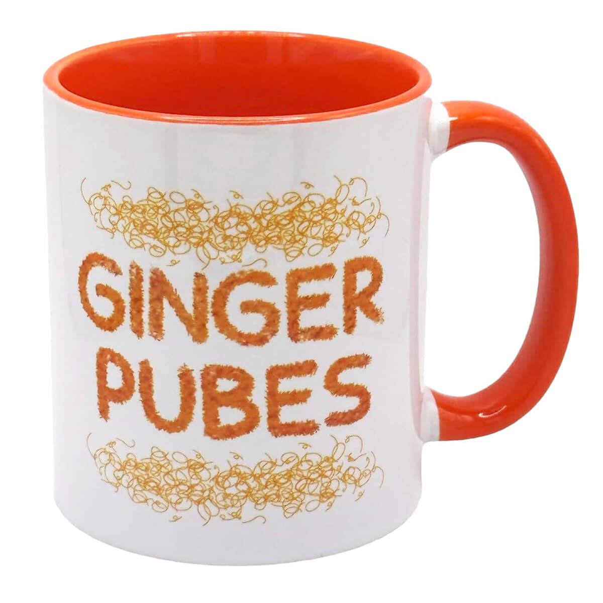 GOATINTHECOAT Ginger Pubes, tazza in ceramica con scritta "Ginger Pubes", idea regalo divertente e maleducata, idea regalo per compleanno, Natale, 325 ml, regalo divertente, regalo scherzo, regalo