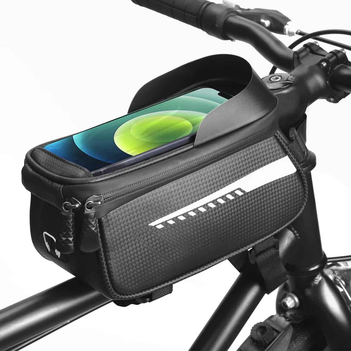 Borsa Bici Idee Regalo Uomo - Unico Natale per Adolescenti e Lui, Novità Compleanno per Ragazzo Accessori Porta Cellulare, Gadgets Regali per Fidanzato, Regali per Bambino, Nero