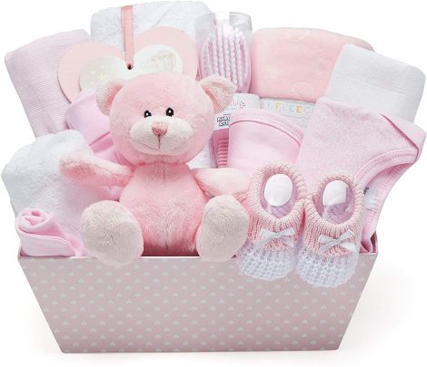 Cofanetto Neonato Rosa con 17 Set Regalo, perfetto per accogliere la tua neonata!