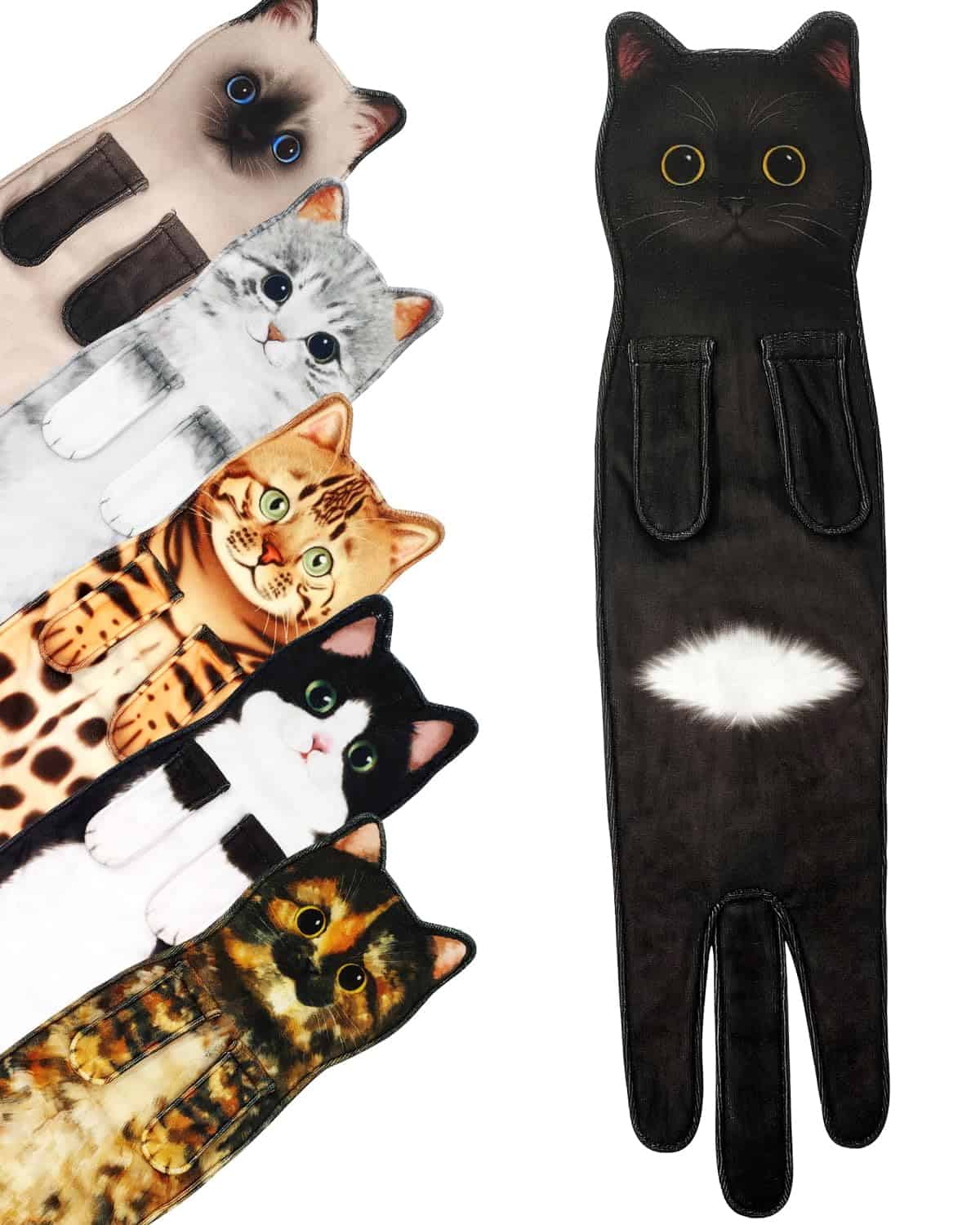 Regali Divertenti Gatto Asciugamani,Casa e Cucina Bagno Decorazioni Asciugamano,Oggetti Per La Casa,Gatto Gadget Utili,Originali Idee Regalo,Compleanno Regali Per Donna/Mamma/Amanti Dei Gatti