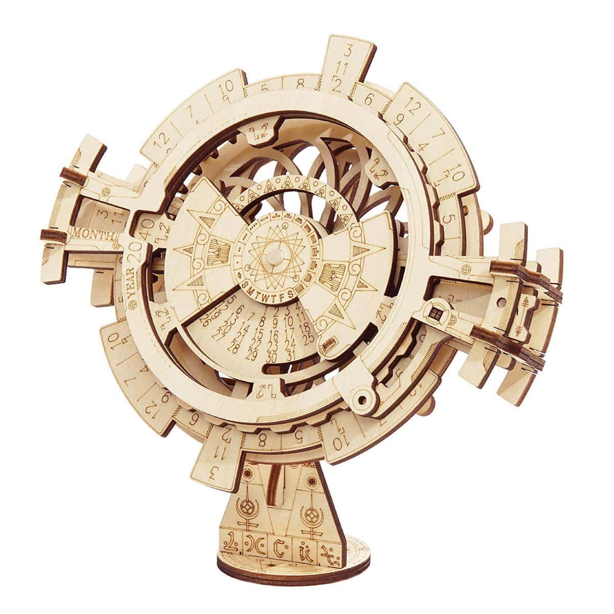 ROKR Calendario Perpetuo Legno-3D Modelli Meccanici/Kit di Costruzione Modello Meccanico a propulsione per Adolescenti e Adulti