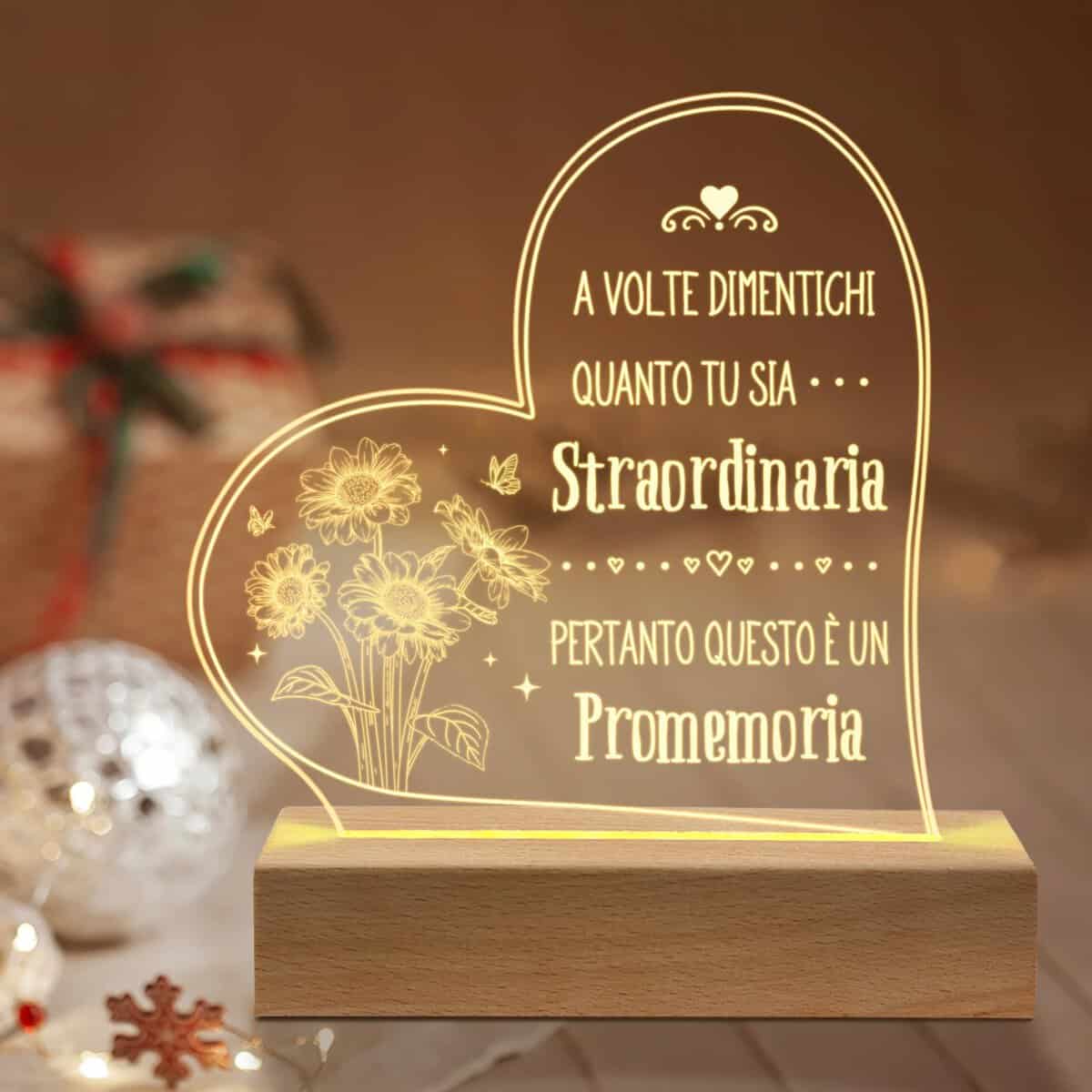 Niyewsor Regali Natale Donna, Idee Regalo Donna Luce Notturna, Regalo Donna Compleanno, Regalo Amica, Regalo Natale per Donna, Amica, Sorella