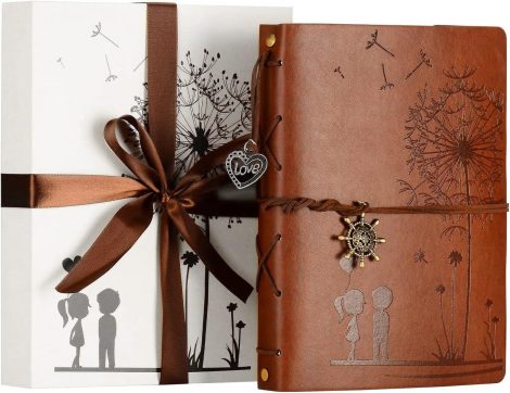 Album Fotografico ZEEYUAN – Memory Scrapbook in Pelle Vintage, Fotografie di Famiglia, Ideale per Regali Unici per Donne a Natale o Compleanno.