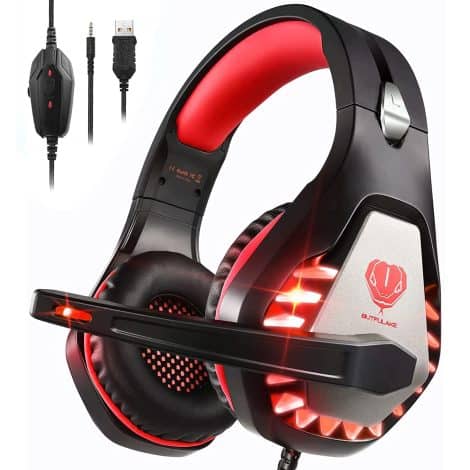 Cuffie da gioco con microfono per PC, PS4, Xbox One, Mac e computer portatile, con luce LED, per tutti!