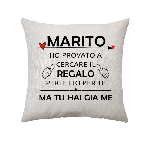 Cuscino Regalo per Marito, Aconesong, 45 X 45 CM: Compleanno, San Valentino, Anniversario, Natale.