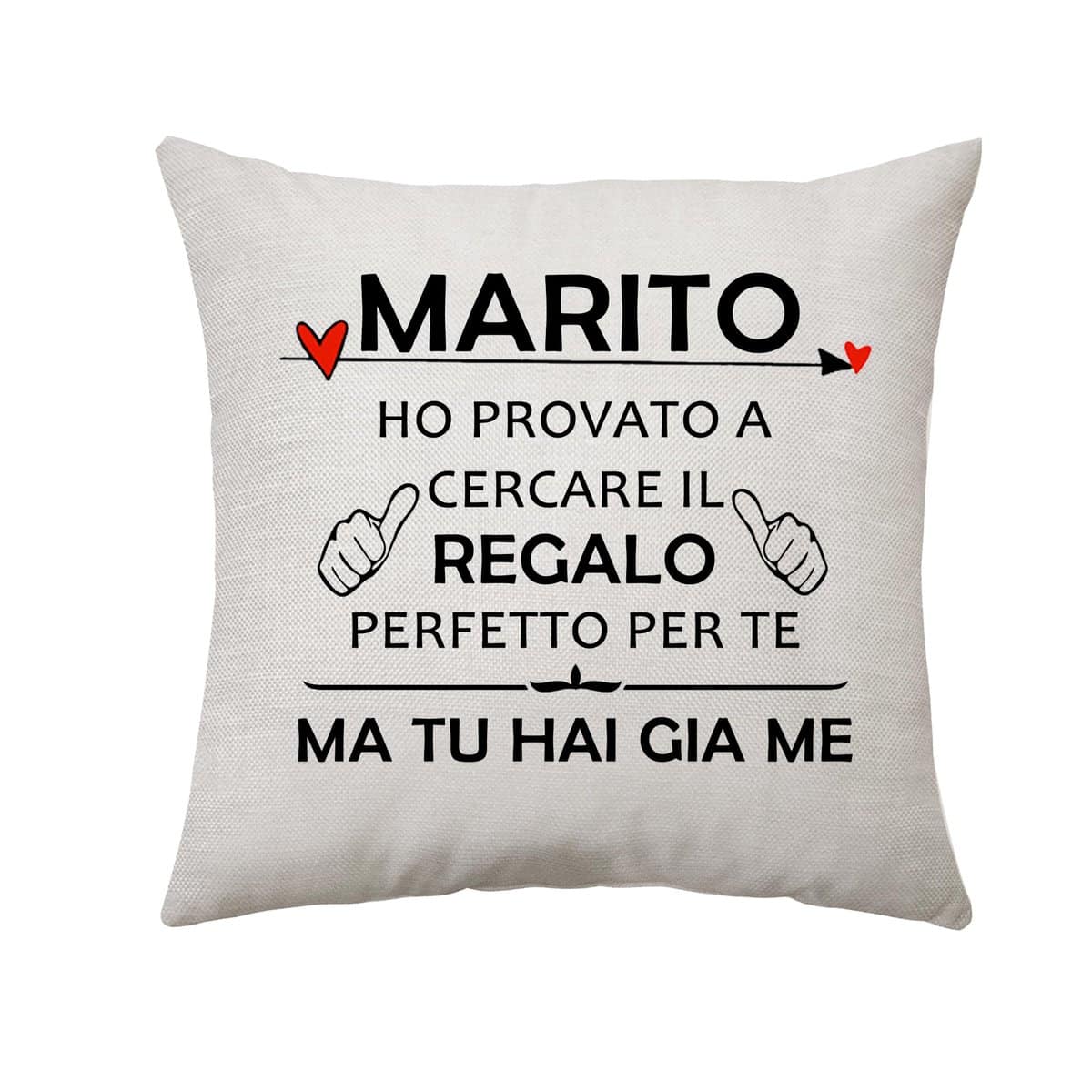 Aconesong Regali per il Marito da Moglie Copertura Cuscino Regalo per Marito Compleanno San Valentino Anniversario Matrimonio Regali Marito Natale (Marito), 45 X 45 CM